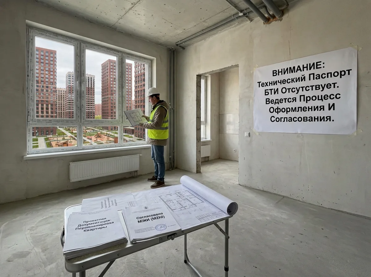Двухкомнатная квартира в ЖК Цивилизация, Москва: новостройка без техпаспорта БТИ, разработка ПД и согласование МЖИ